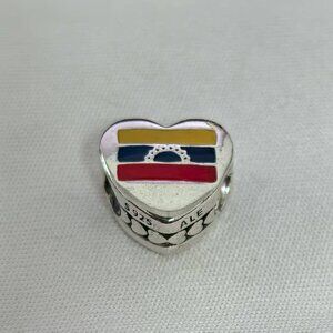 Pandora Venezuela Exclusive Country Heart Flag Colors Charm, S925 Silver Jewelry